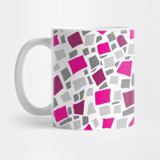 Broken Tiles Mosaic Pattern Magenta Pink Color Background GC-120-10 Mug